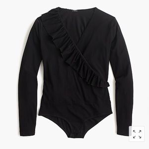 NWOT Jcrew ruffle front bodysuit